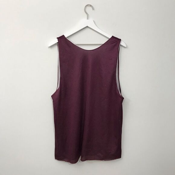 🦩 Reversible maroon white practice jersey tank top large unisex - Picture 4 of 8